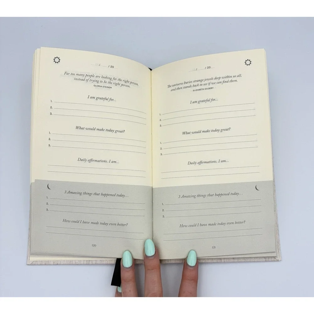 The Five Minute Journal Intelligent Change Original Linen Gratitude Undated New